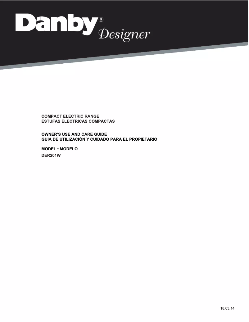 Image de la première page du manuel de l'appareil DER201W