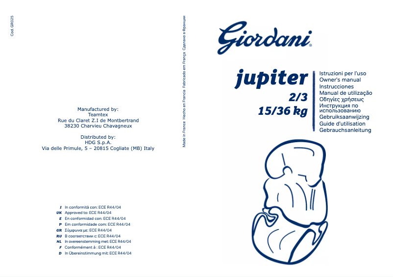 Imagen de la primera página del manual del dispositivo Jupiter