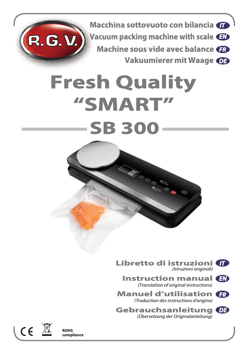 Page 1 de la notice Manuel utilisateur RGV Smart SB300