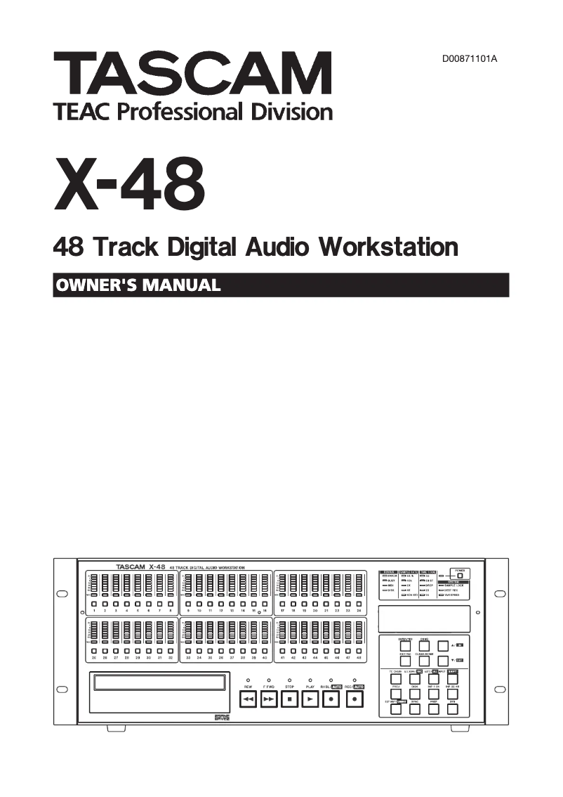 Page n°1 - Manuel utilisateur Tascam X-48