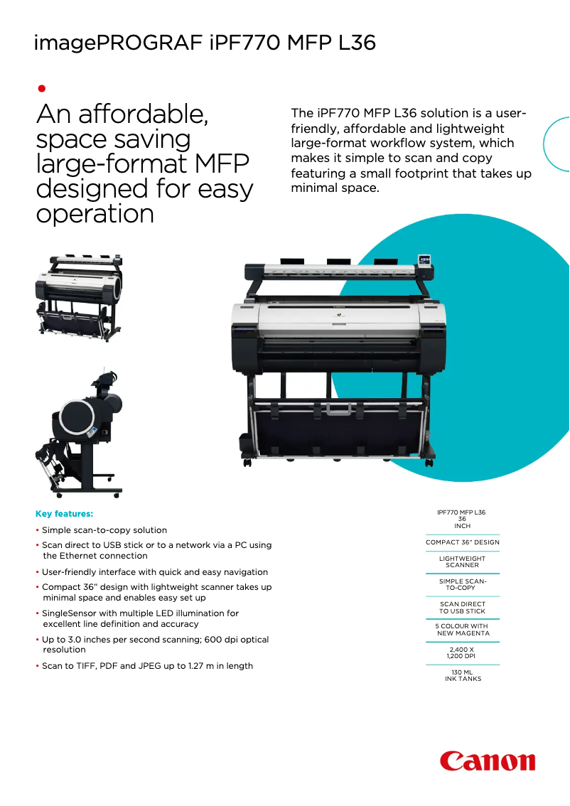 Page n°1 - Manuel utilisateur Canon L36 MFP