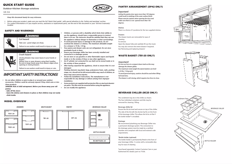Page 1 de la notice Manuel utilisateur DCS TDT1-20