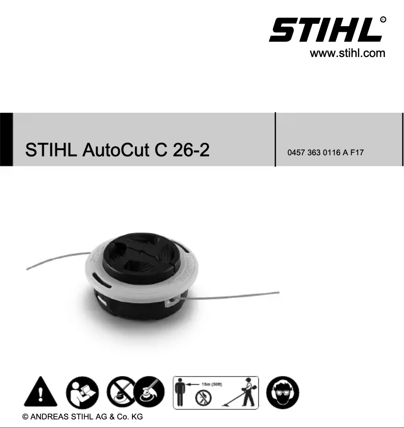 Page 1 de la notice Manuel utilisateur Stihl AutoCut C 26-2