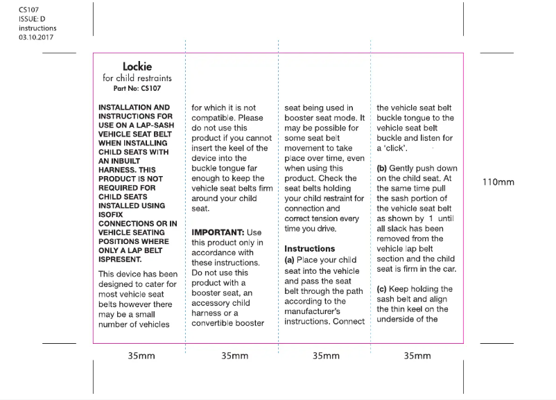 Page 1 de la notice Manuel utilisateur InfaSecure Lockie