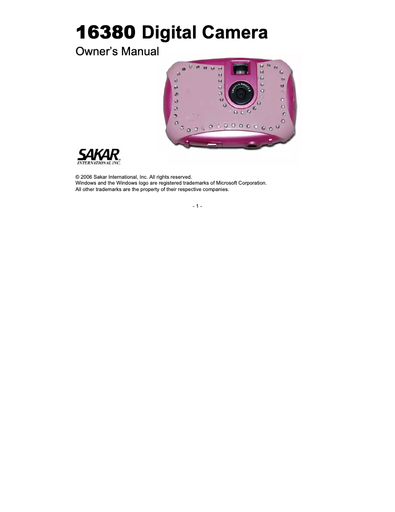 Image de la première page du manuel de l'appareil CyberPix 16380