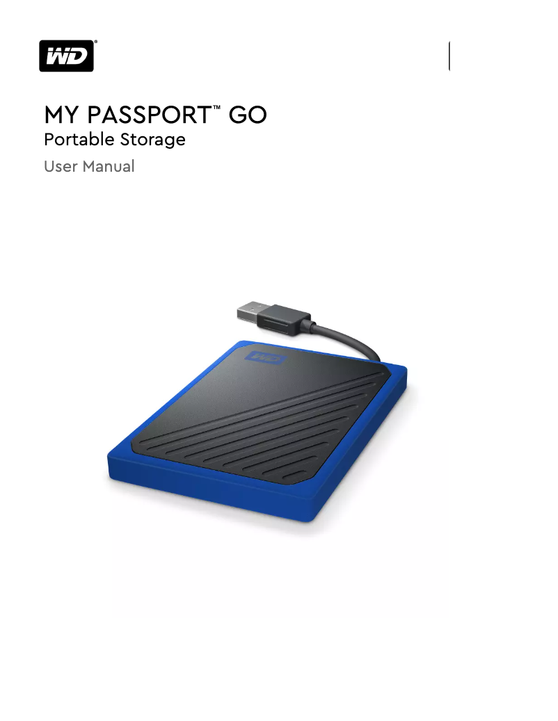 Page 1 de la notice Manuel utilisateur Sandisk My Passport Go