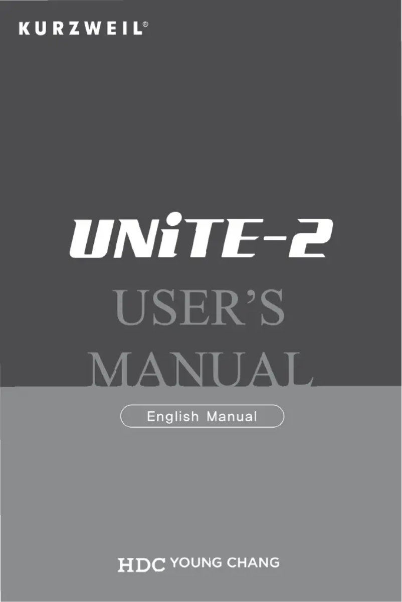 Page n°1 - Manuel utilisateur Kurzweil UNiTE-2
