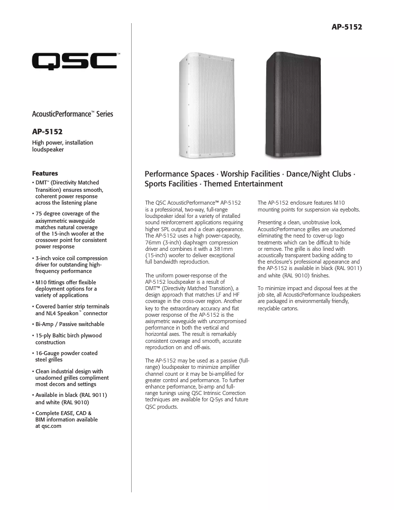 Image de la première page du manuel de l'appareil AP-5152