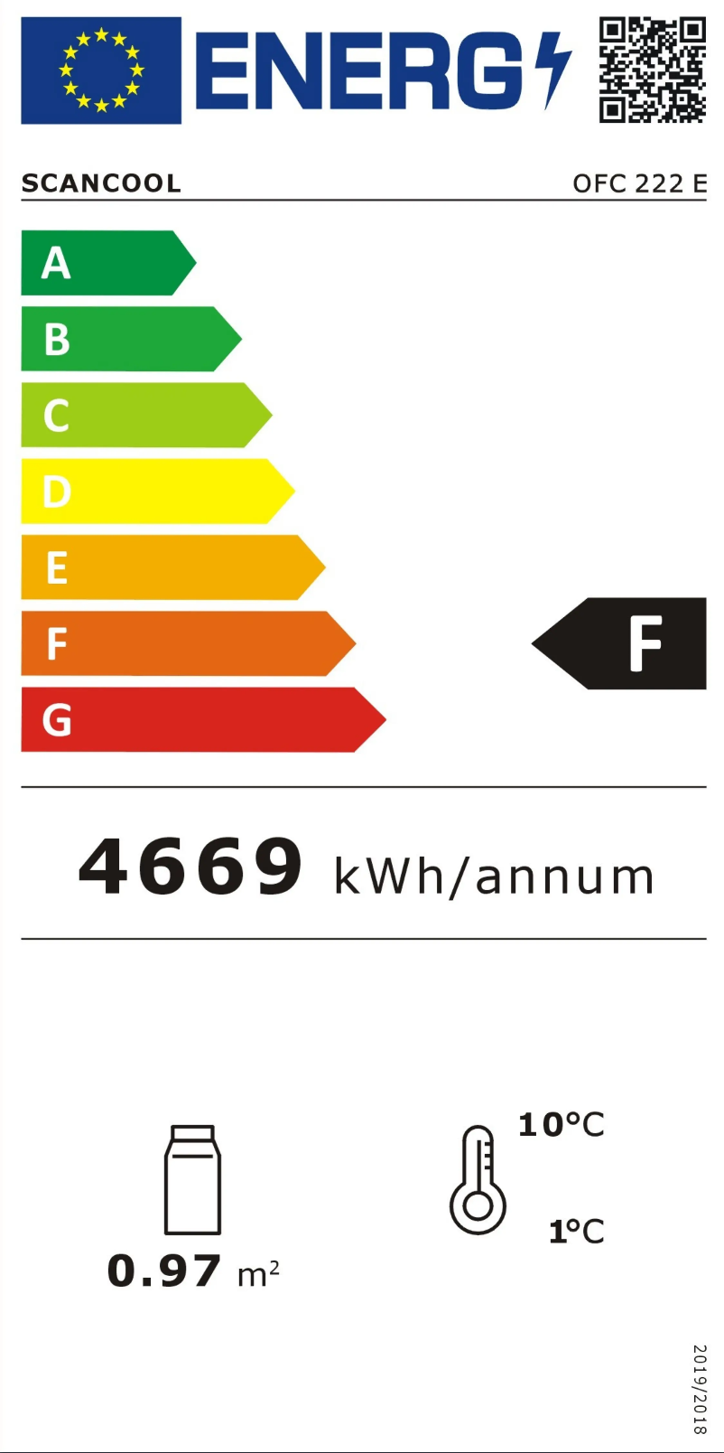 Page n°1 - Label énergétique Scancool OFC 222 E
