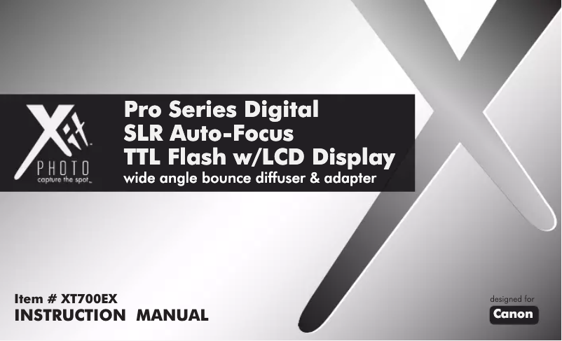 Página 1 del manual Manual de usuario Xit XT700EX (Canon)