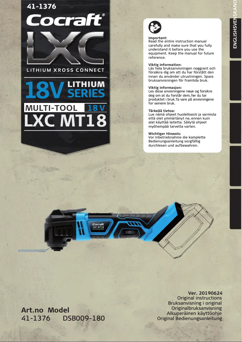 Image de la première page du manuel de l'appareil LXC MT18