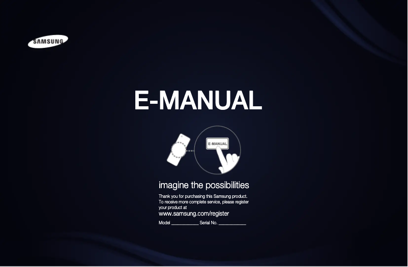 Page n°1 - Manuel utilisateur Samsung PS51D450