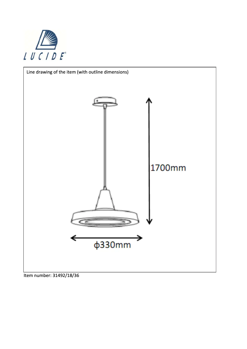 Page 1 de la notice Manuel utilisateur Lucide Solo 31492/18/36