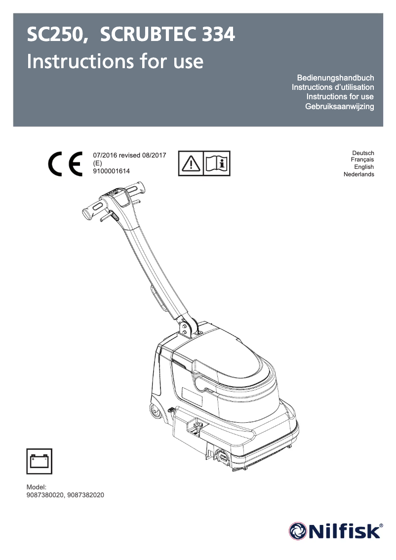 Image de la première page du manuel de l'appareil SC250