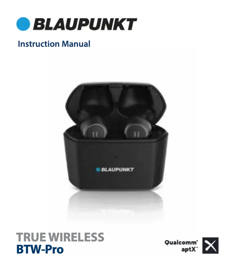 Image de la première page du manuel de l'appareil BTW Pro