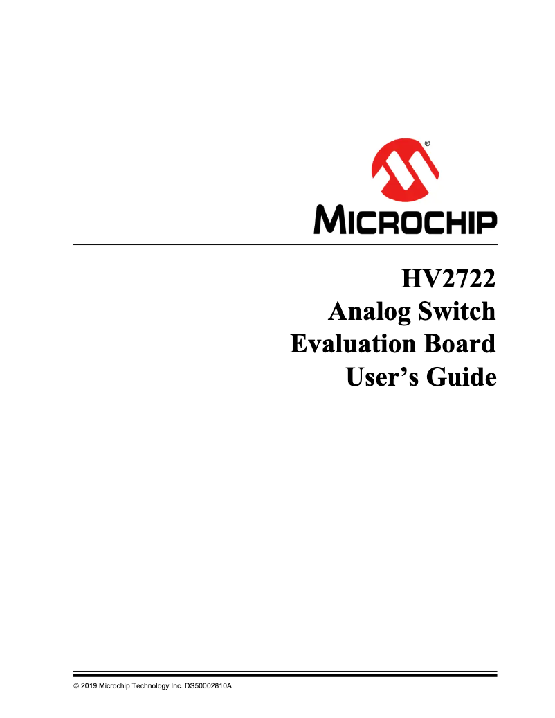 Page 1 de la notice Manuel utilisateur Microchip HV2722