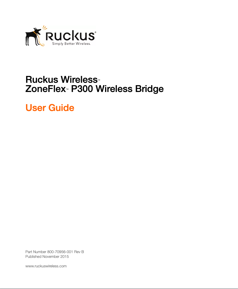 Page n°1 - Manuel utilisateur Ruckus Wireless ZoneFlex P300