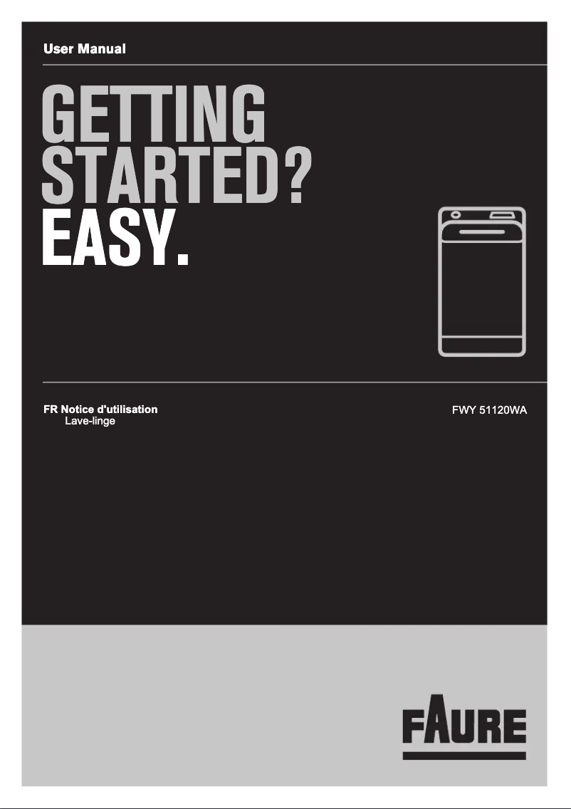 Page 1 de la notice Manuel utilisateur Faure FWY51120WA
