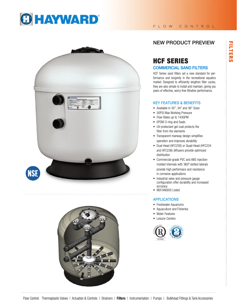 Page 1 de la notice Manuel utilisateur Hayward HCF234