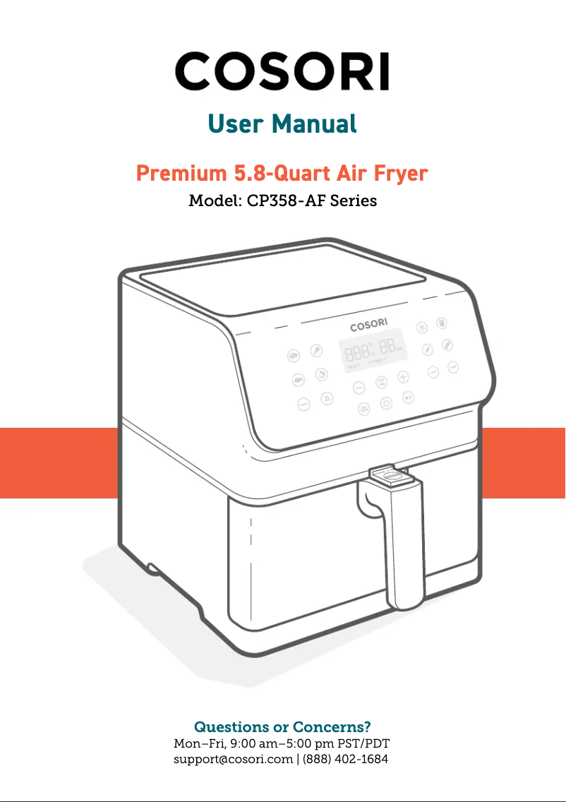 Page n°1 - Manuel utilisateur Cosori CS169-AF