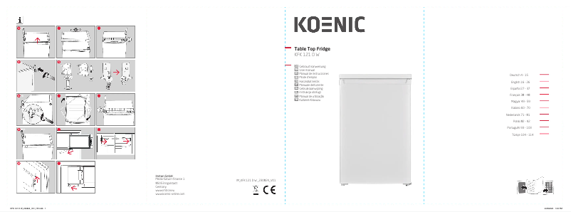 Image de la première page du manuel de l'appareil KFK 121 D W
