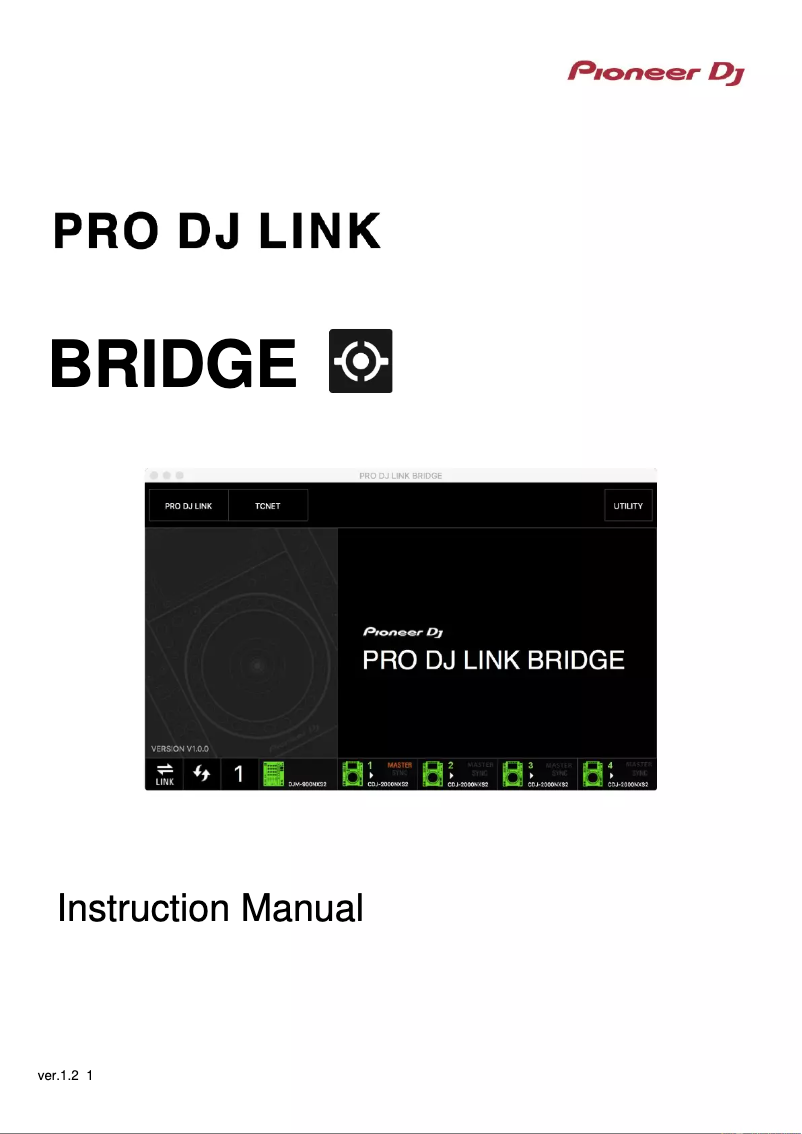Imagen de la primera página del manual del dispositivo Pro DJ Link Bridge