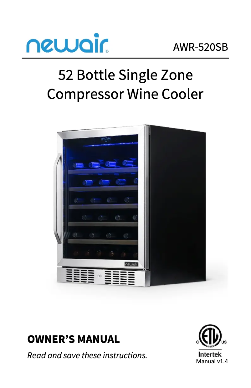 Image de la première page du manuel de l'appareil AWR-520SB