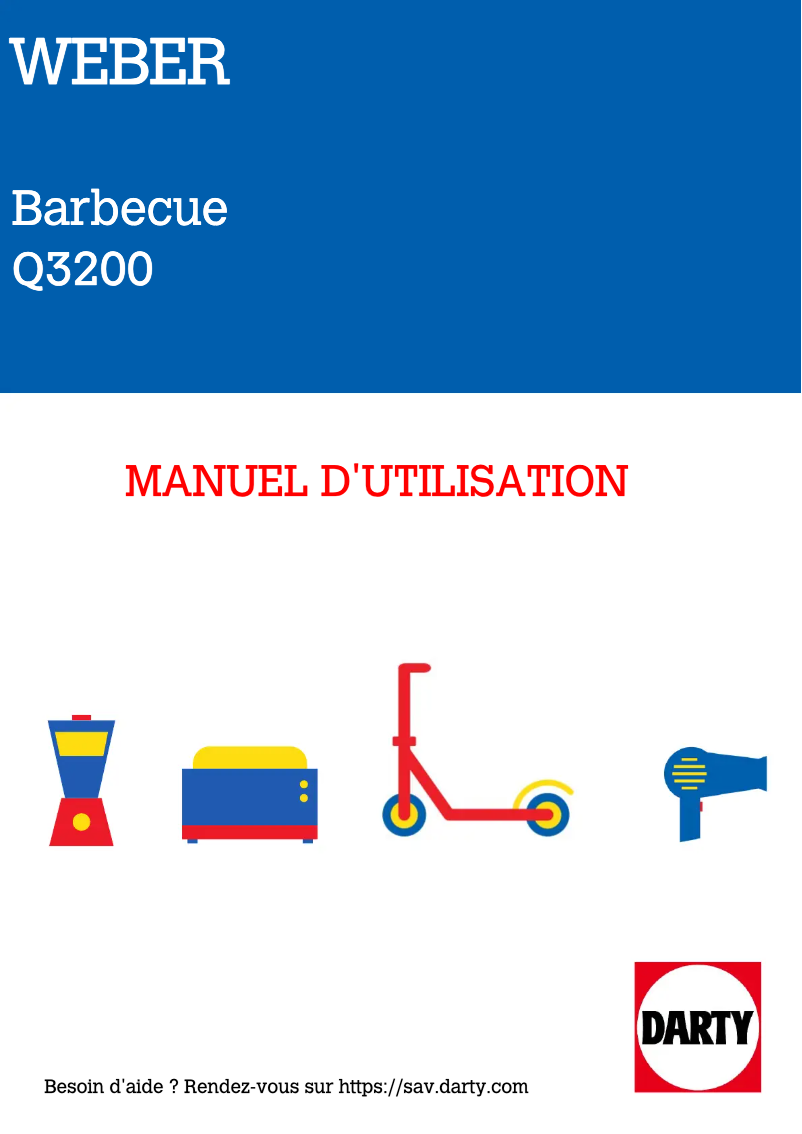 Page 1 de la notice Manuel utilisateur Weber Q 3200