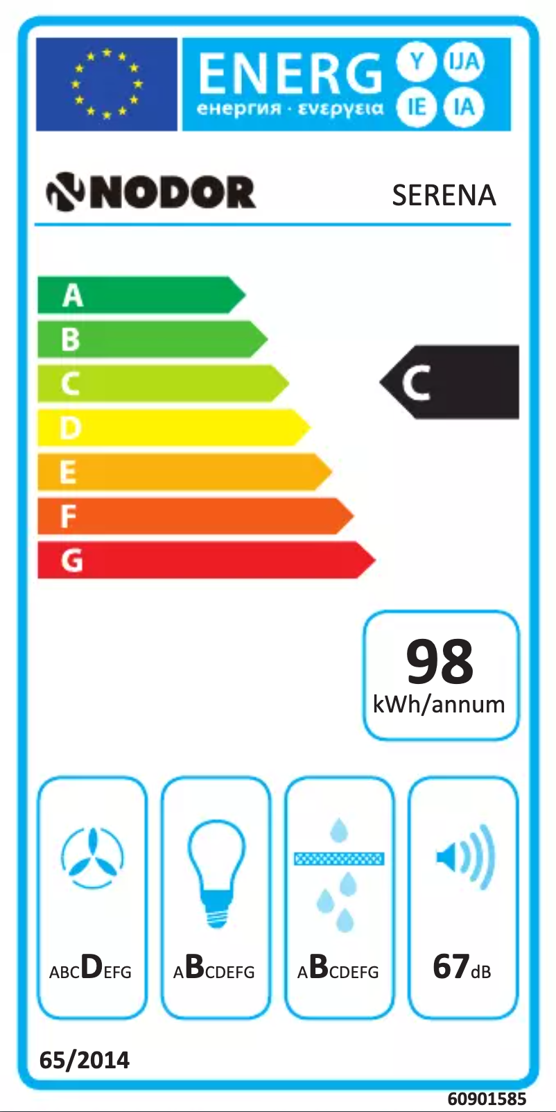 Page n°1 - Label énergétique Nodor Serena