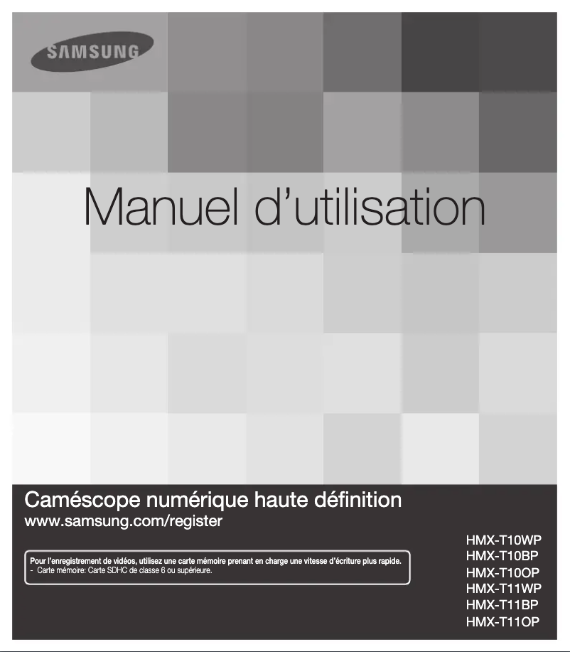 Page n°1 - Manuel utilisateur Samsung HMX-T10OP