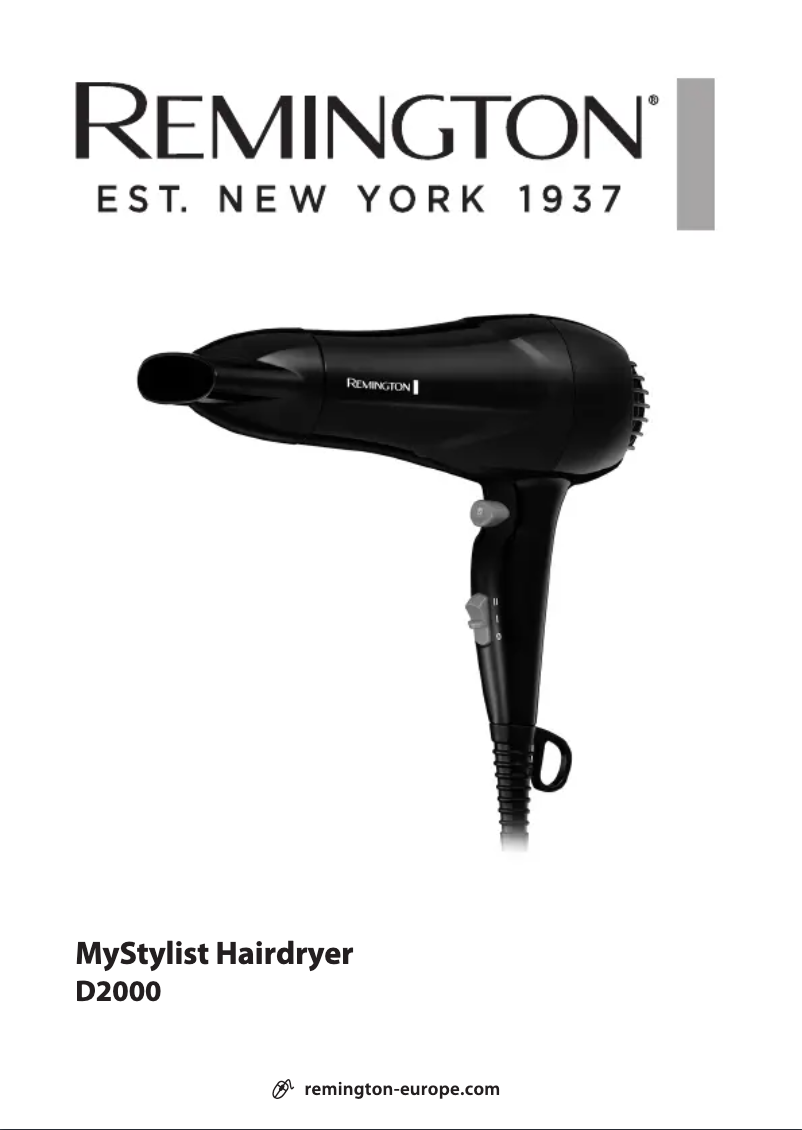Image de la première page du manuel de l'appareil MyStylist Hairdryer D2000