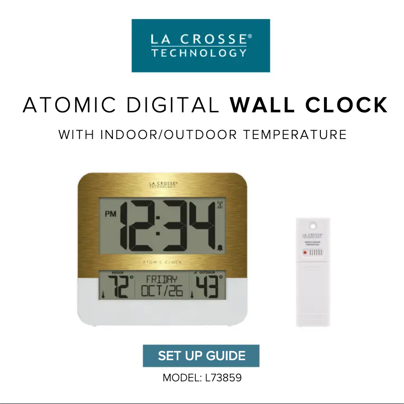 Page 1 de la notice Manuel utilisateur La Crosse Technology L73859