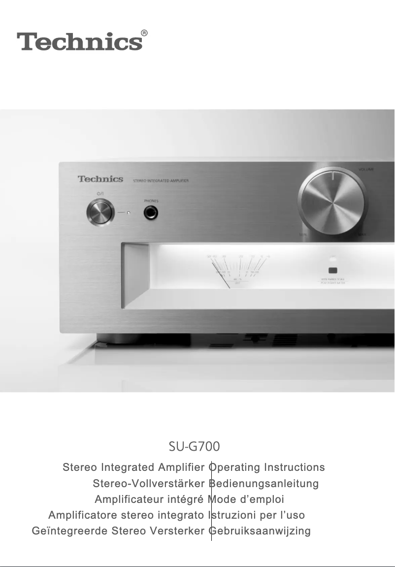 Page 1 de la notice Manuel utilisateur Technics ST-G30L