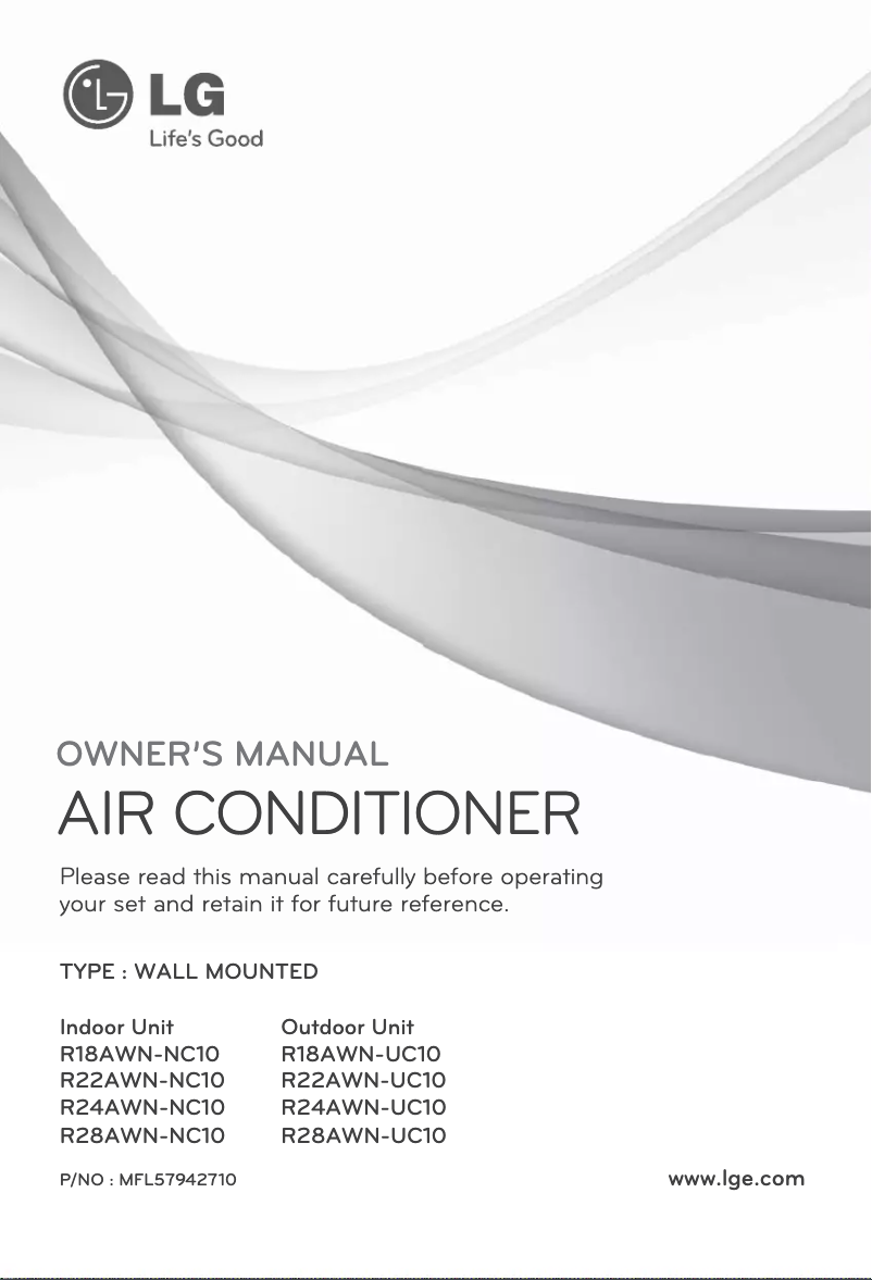 Page n°1 - Manuel utilisateur LG R22AWN-UC10