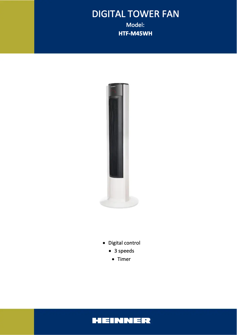 Image de la première page du manuel de l'appareil HTF-M45WH