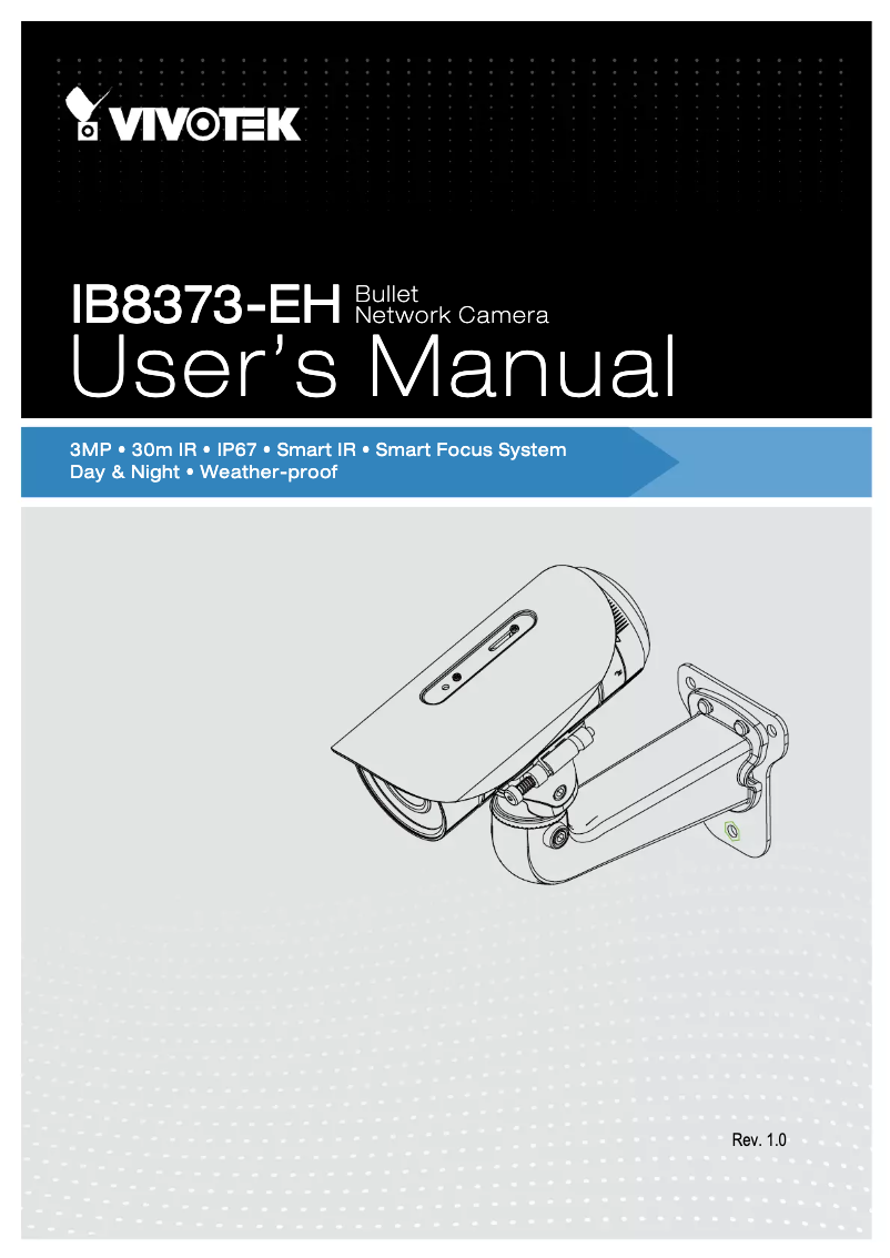 Page n°1 - Manuel utilisateur Vivotek IB8373-EH