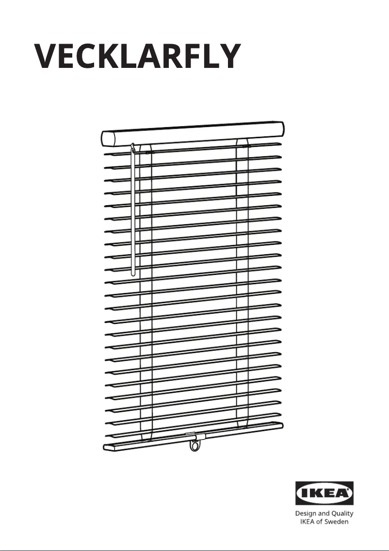 Page 1 de la notice Manuel utilisateur Ikea VECKLARFLY 005.859.64