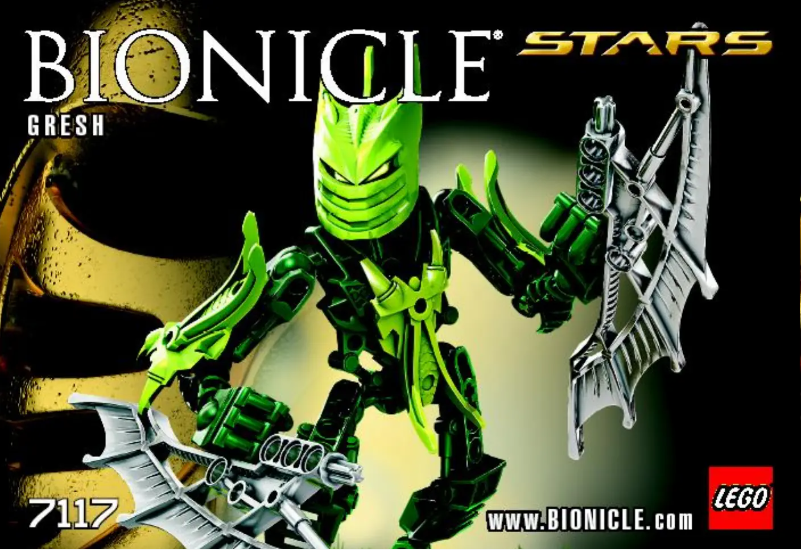 Page 1 de la notice Manuel utilisateur Lego Bionicle 7117