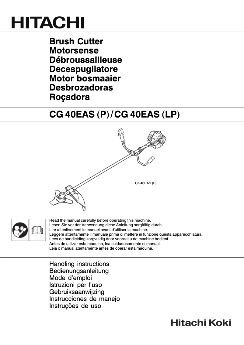 Page 1 de la notice Manuel utilisateur Hitachi CG40EAS(P)(LA)