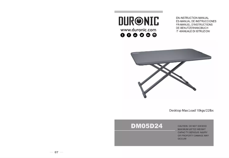 Page n°1 - Manuel utilisateur Duronic DM05D24