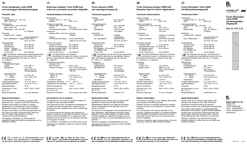 First page image of the manual for 75331005