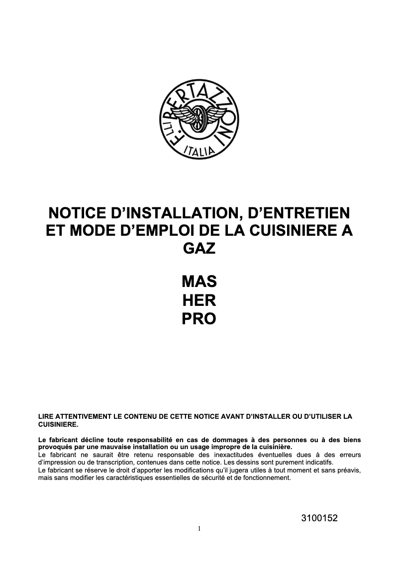 Image de la première page du manuel de l'appareil HER126G2ENET