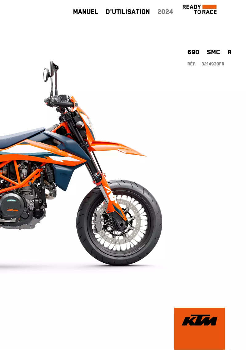 Page n°1 - Manuel utilisateur KTM 690 SMC R (2024)