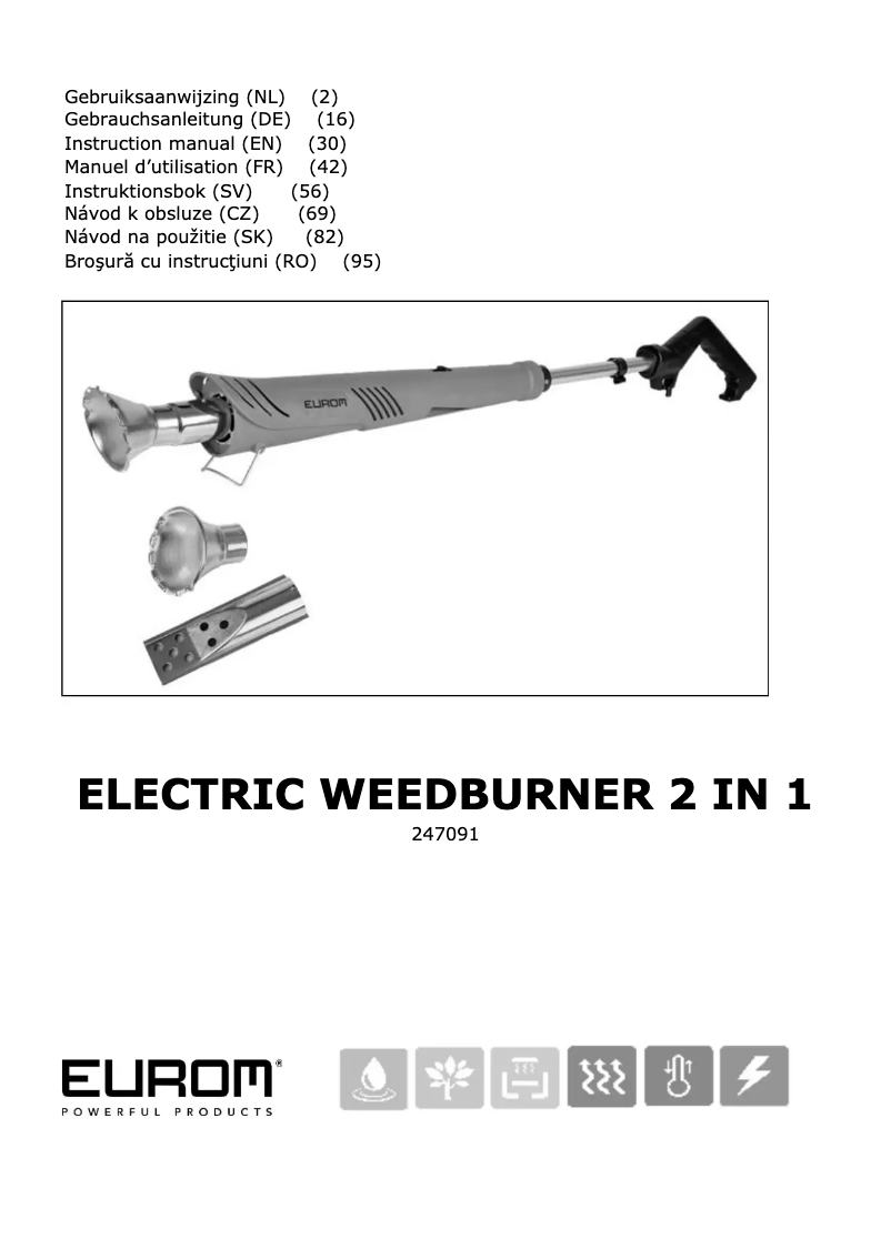 Image de la première page du manuel de l'appareil Electric Weedburner 2-in-1