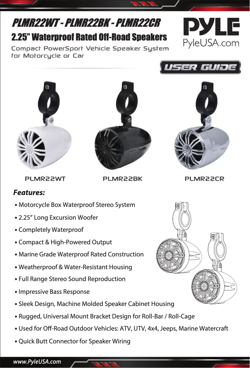 Page n°1 - Manuel utilisateur Pyle PLMR22WT