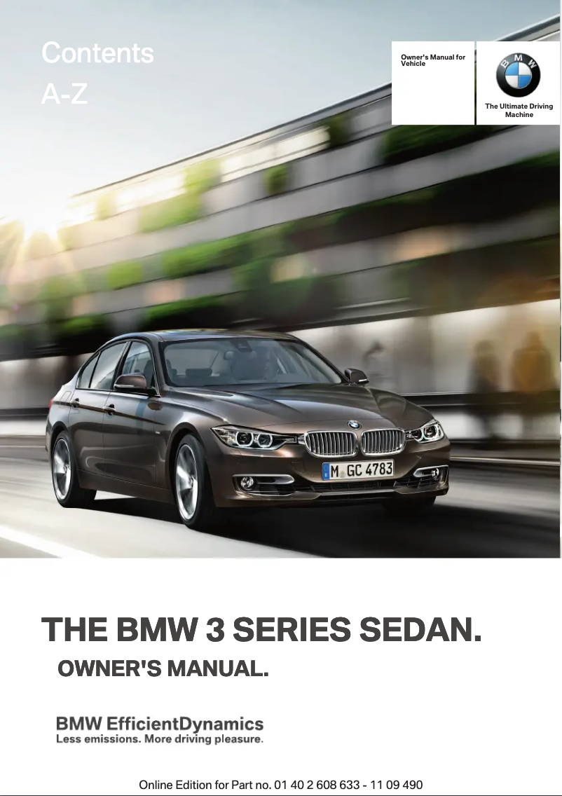 Page 1 de la notice Manuel utilisateur BMW 335i Sedan (2012)