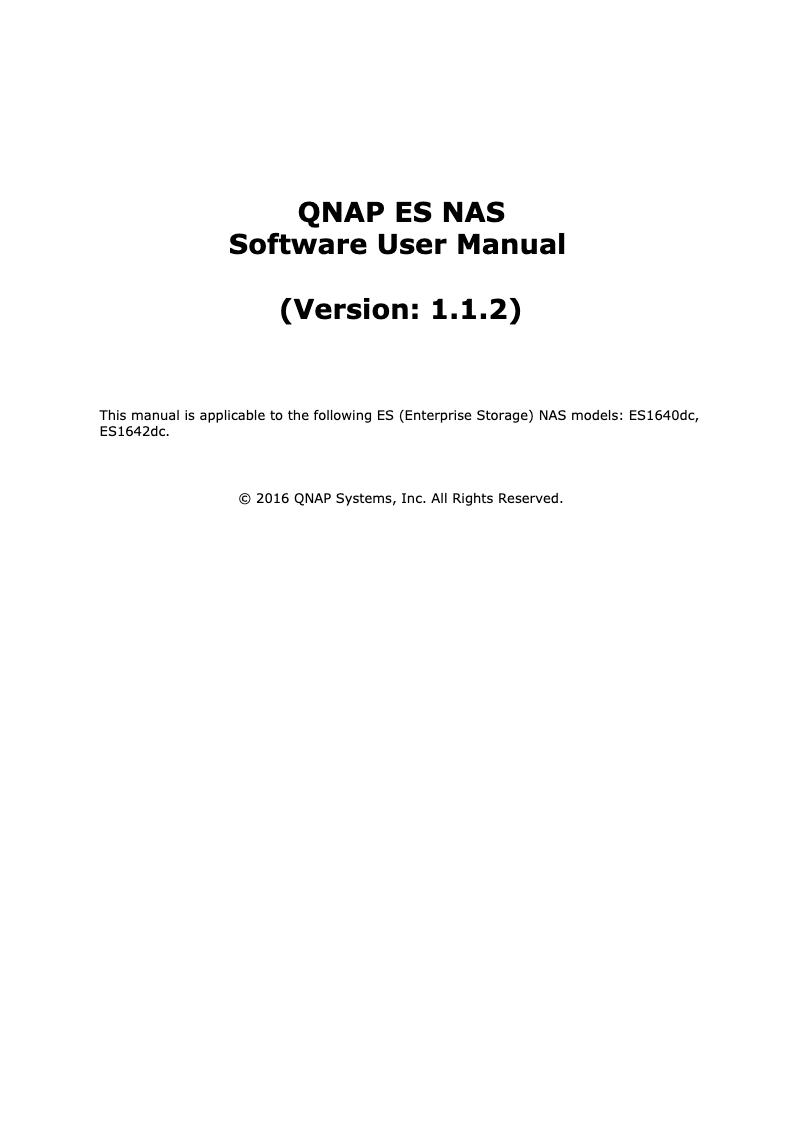 Page n°1 - Manuel utilisateur QNAP TVS-EC1280MU