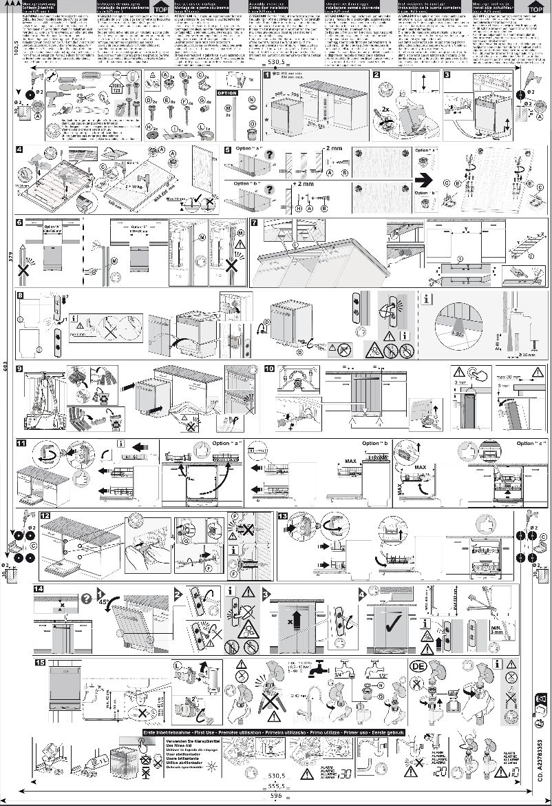 Page 1 de la notice Guide d'installation AEG F94SV808P