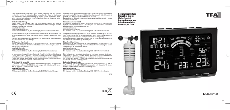 Image de la première page du manuel de l'appareil Spring Breeze 35.1140.01