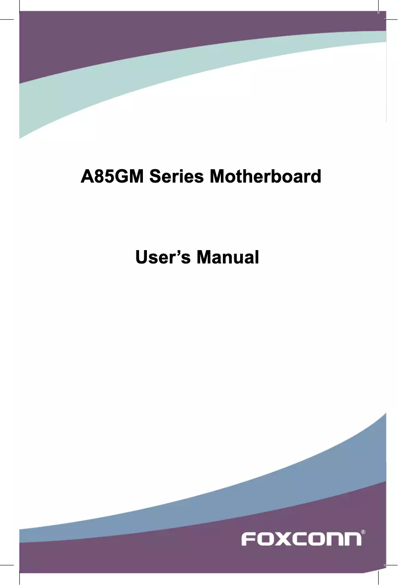 Page 1 de la notice Manuel utilisateur Foxconn A85GM
